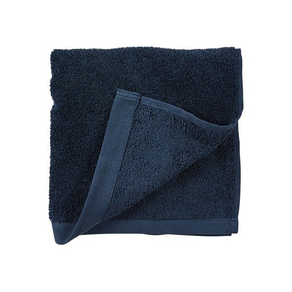 Asciugamano in spugna di cotone blu Indaco, 100 x 50 cm Comfort Organic - Södahl