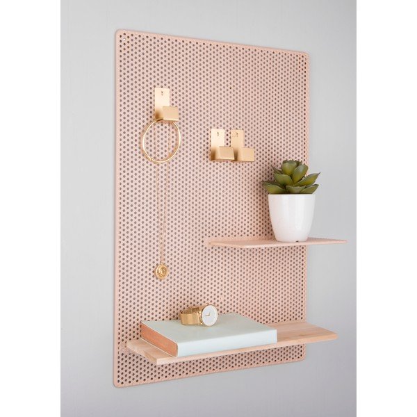 Bacheca in metallo marrone sabbia , 34,5 x 52,5 cm Perky - PT LIVING-image-1