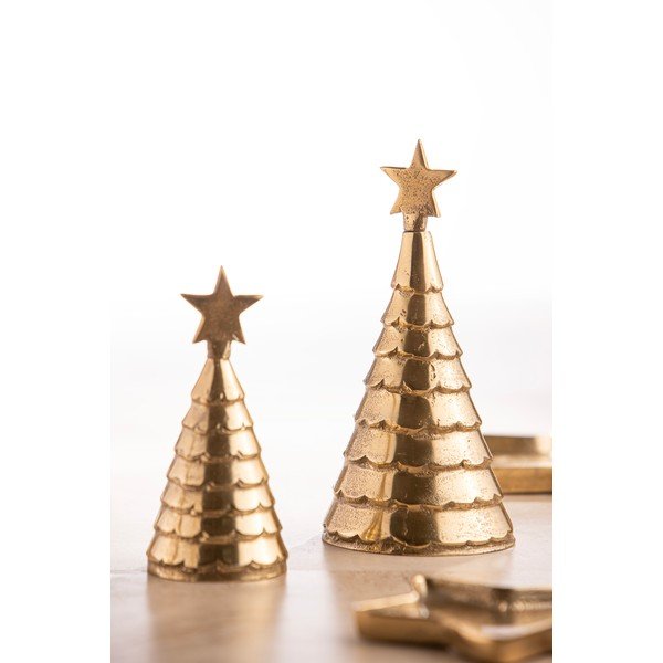 Statuetta natalizia in metallo (altezza totale 16 cm) Noelle Christmas Tree – Ladelle-image-1