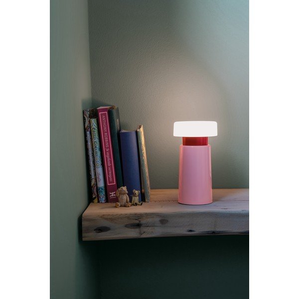 Lampada da tavolo a LED dimmerabile rosa (altezza 17,5 cm) Victoria - Remember-image-1