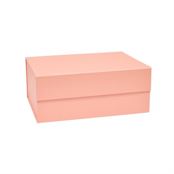 Scatola con coperchio rosa chiaro in cartone 33x25x15 cm Hako – OYOY Living Design
