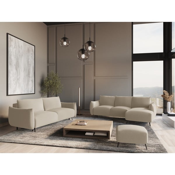 Divano angolare beige Malie – Makamii-image-1