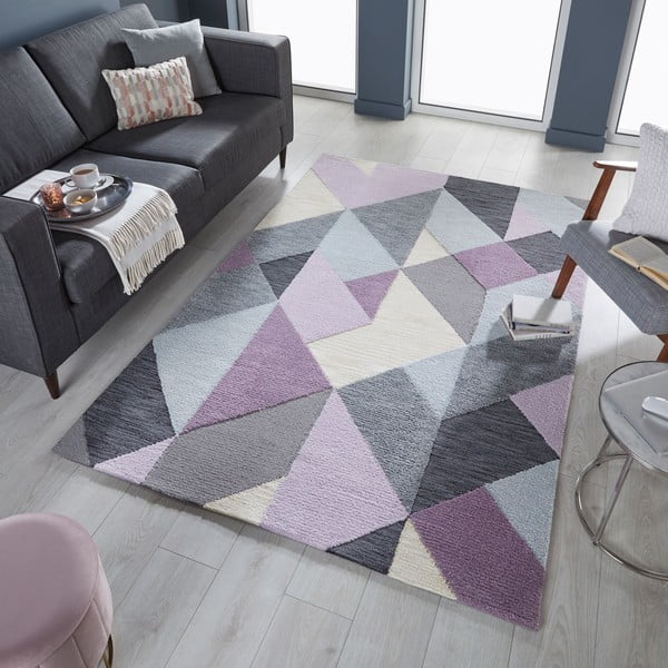 Tappeto viola/grigio 120x170 cm Icon - Flair Rugs-image-4