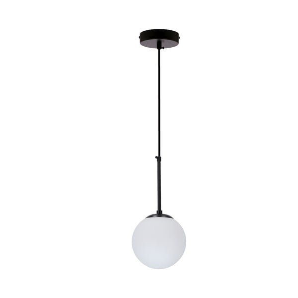 Lampada a sospensione nera con paralume in vetro ø 15 cm Pompei - Candellux Lighting