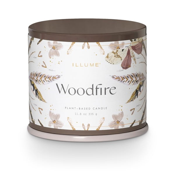 Candela di soia profumata tempo di combustione 50 h Woodfire - ILLUME x Bloomingville