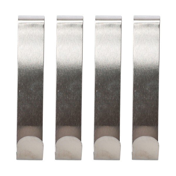 Set di ganci da appendere color argento lucido in metallo 4 pz Fixeo – douceur d'intérieur
