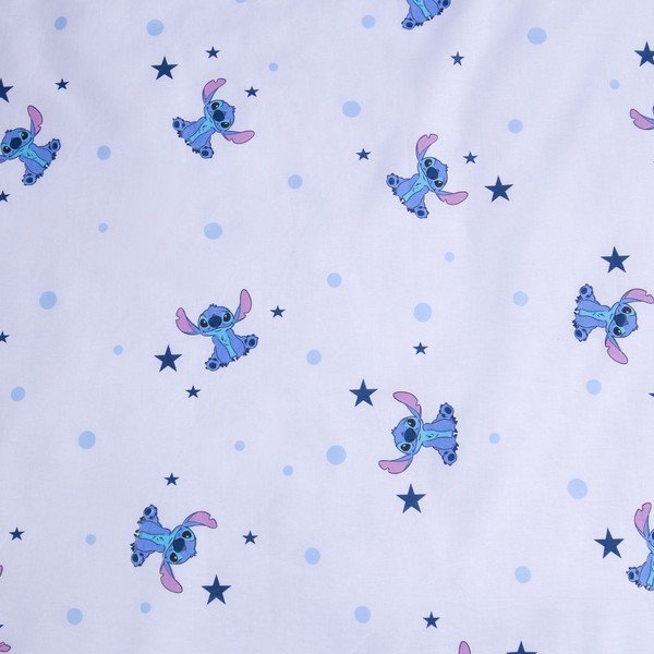 Set copripiumino e federa da bambini blu in cotone per culla 100x135 cm Lilo & Stitch "Clouds" – Jerry Fabrics-image-3