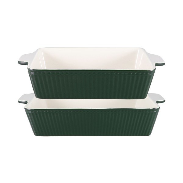 Ciotole da forno in set di 2 pezzi in gres 27,2x17 cm Alice - Green Gate-image-1
