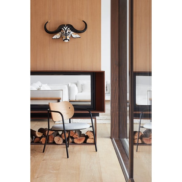 Sedia da pranzo grigia in rovere Eclipse - Teulat-image-1