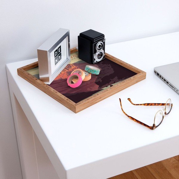 Vassoio decorativo in legno Grand Canyon, 40 x 40 cm - Unknown-image-1