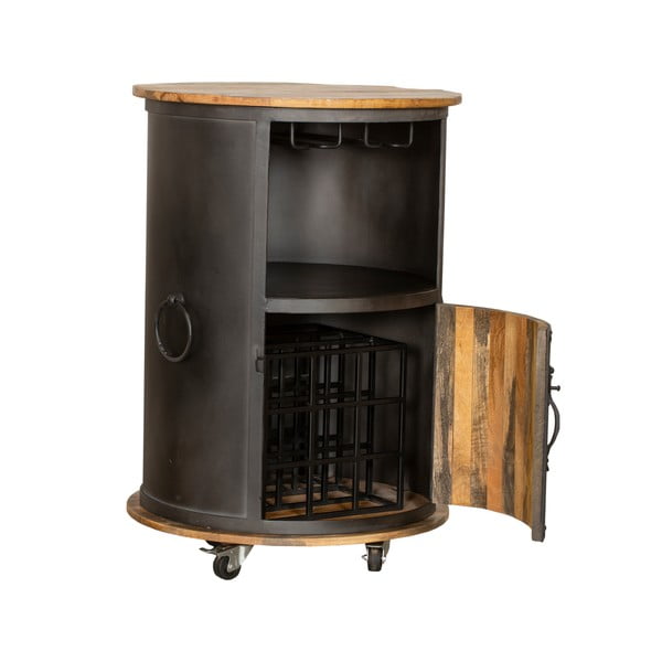 Scaffale per vino in metallo nero 9 bottiglie 60x85 cm Luni - Interia Home & Living-image-3