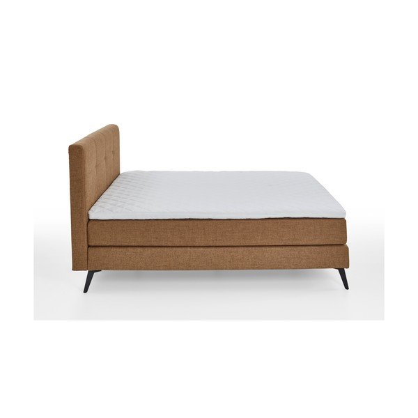 Letto boxspring marrone 180x200 cm ANCONA – Meise Möbel-image-2