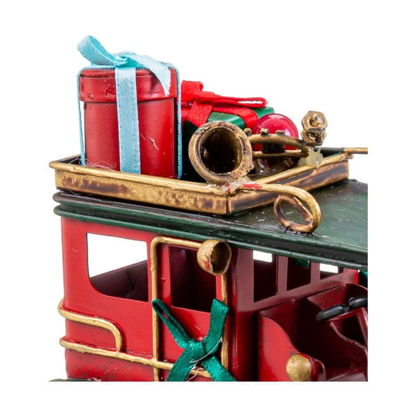 Statuetta natalizia in metallo (altezza totale 8 cm) Vintage Car – Casa Selección-image-2