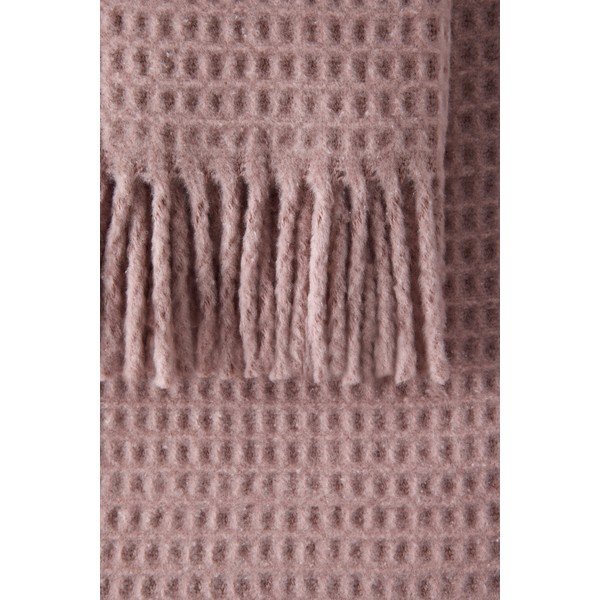 Coperta rosa in misto cotone 140x180 cm Basics Waffle – Euromant-image-1