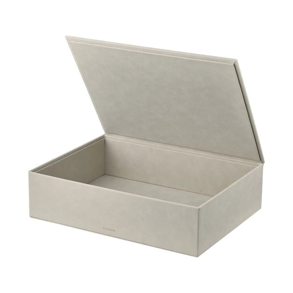 Scatole in set con coperchio beige in finta pelle 2 pz 40x30x11 cm Sahla – Blomus-image-3