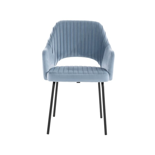 Sedie da pranzo in velluto azzurro in set di 2 pezzi Britney - Støraa-image-2