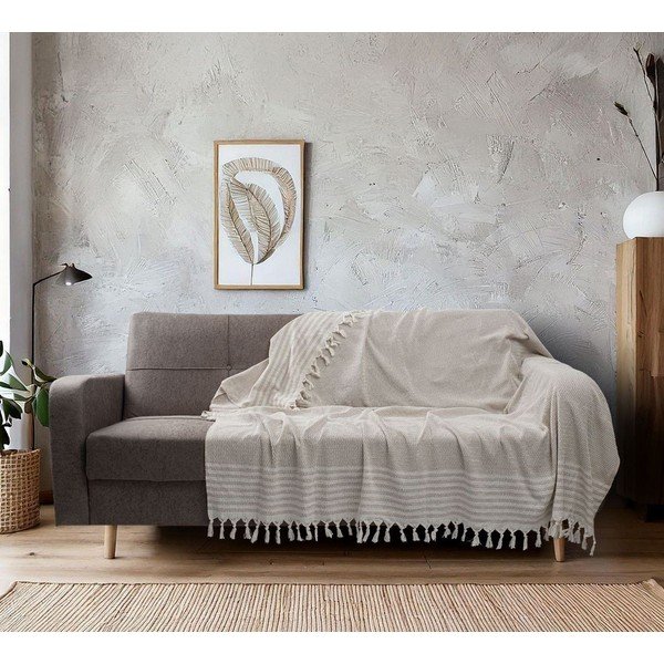 Coperta color crema 220x180 cm Sophia  – Mijolnir
