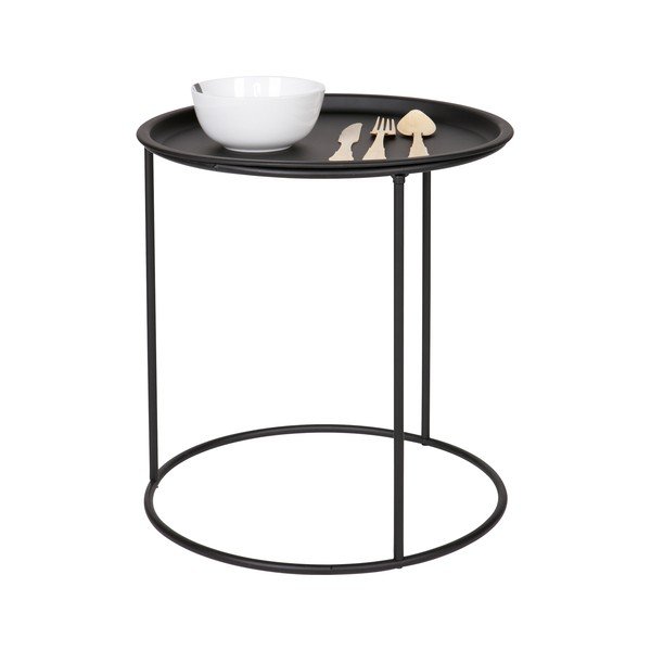 Tavolino nero , Ø 40 cm Ivar - WOOOD-image-1