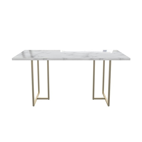 Tavolo da pranzo con effetto marmo 90x160 cm Astor – CosmoLiving by Cosmopolitan-image-2