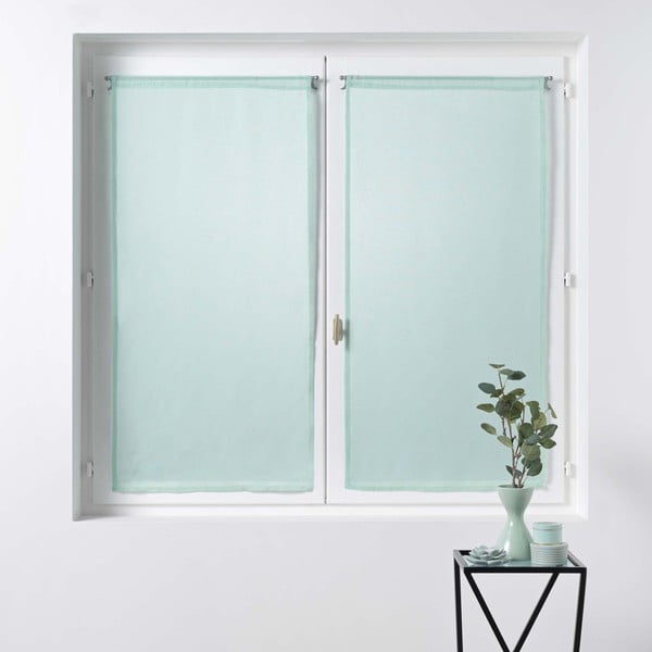 Set di 2 tende in voile color menta 60x120 cm Sandra - douceur d'intérieur-image-2