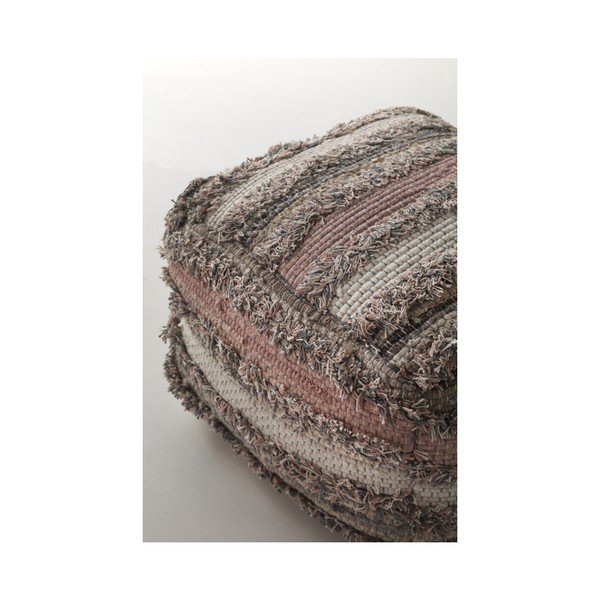 Pouf a fantasia grigio e rosa Ceylon - Geese-image-2