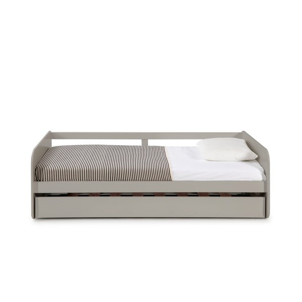 Letto per bambini grigio con letto estraibile , 90 x 190 cm Redona - Marckeric-image-4