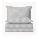 Set copripiumino e federa grigio in cotone renforcé per letto singolo 140x200 cm Checkered – Mila Home Luxury