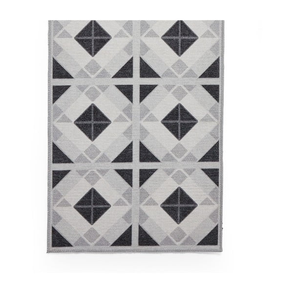 Passatoia grigio chiaro/grigio scuro lavabile 76x230 cm Victoria Light – Think Rugs-image-4