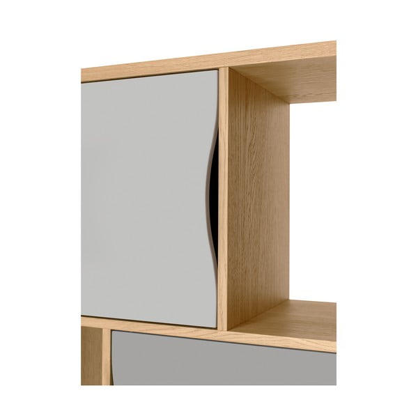 Libreria grigia in rovere 65x191 cm Avon - Woodman-image-1