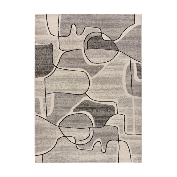 Tappeto grigio e crema 135x190 cm Ashley - Universal
