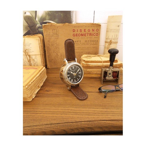 Orologio da tavolo in acciaio Simone, ⌀ 10 cm - Orchidea Milano