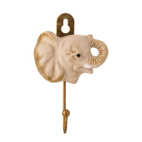 Gancio da parete in ceramica beige Nosa - Bloomingville Mini-image-2