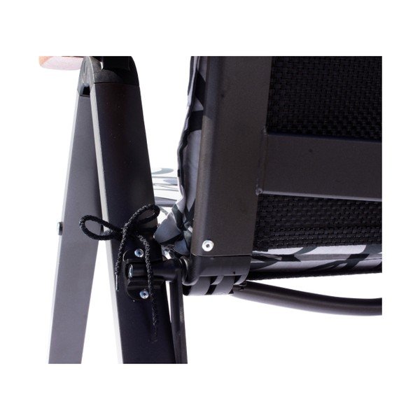 Sedia da giardino in metallo nero Ass Comfort - Rojaplast-image-2