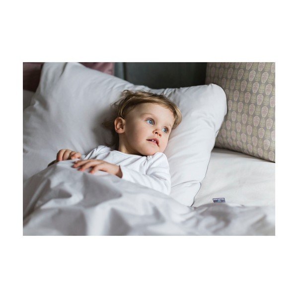 Copripiumino in cotone egiziano grigio chiaro 155x200 cm Perla - WeLoveBeds-image-1