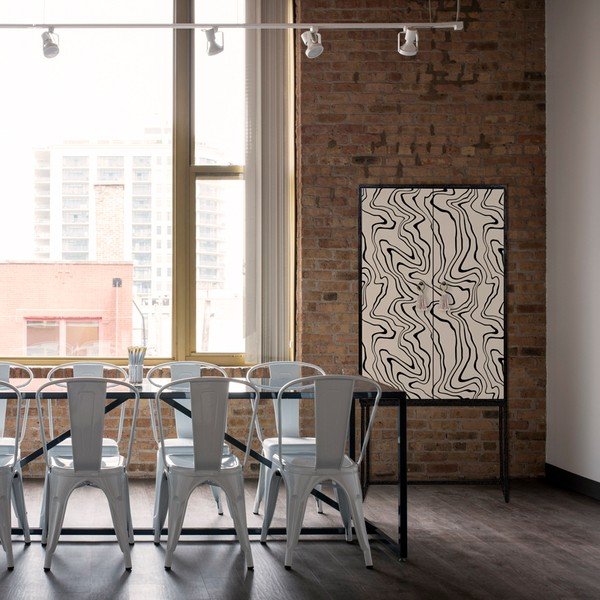 Mobile nero e beige 75x164,5 cm Alva - Really Nice Things-image-1