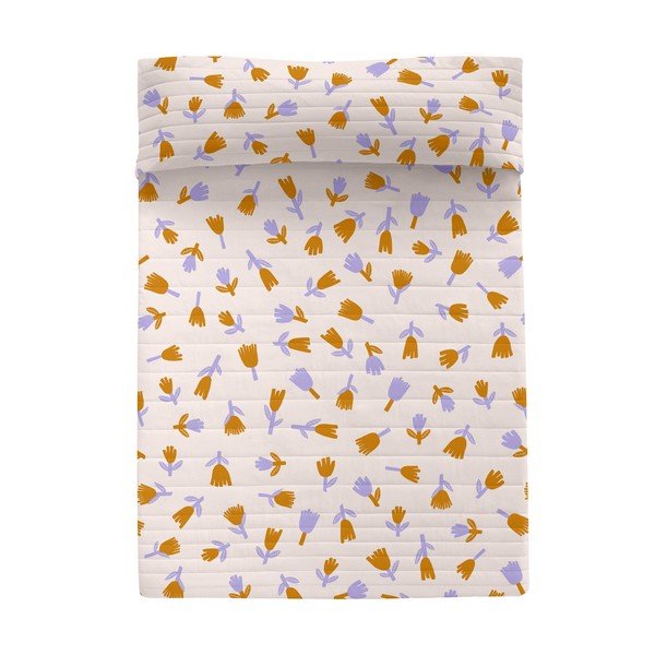 Copriletto trapuntato viola e beige 240x260 cm Real love - Aware-image-2