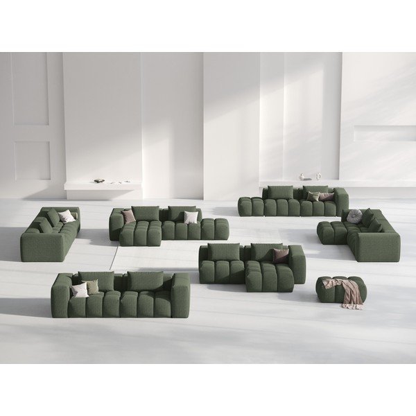 Divano angolare verde scuro (con penisola a destra/con chaise lounge) Verona – Cosmopolitan Design-image-1