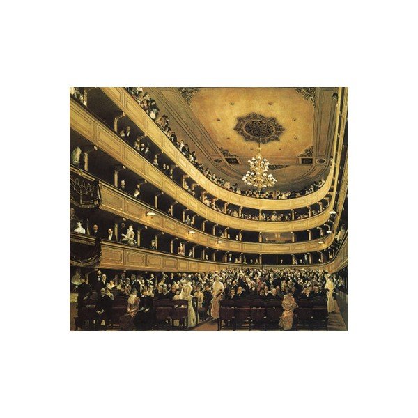 Reprodukce obrazu Gustav Klimt - Auditorium in the Old Burgtheater Vienna, 45 x 50 cm