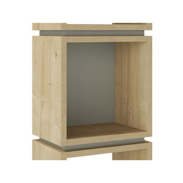 Libreria in rovere decorato in colore verde-naturale 32x167 cm Lofty - Marckeric-image-4