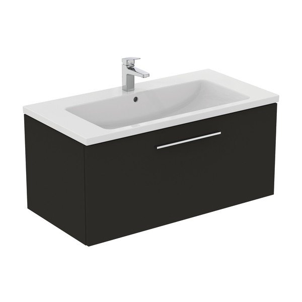 Mobile per lavabo antracite a sospensione 100x44 cm i.Life B - Ideal Standard-image-4
