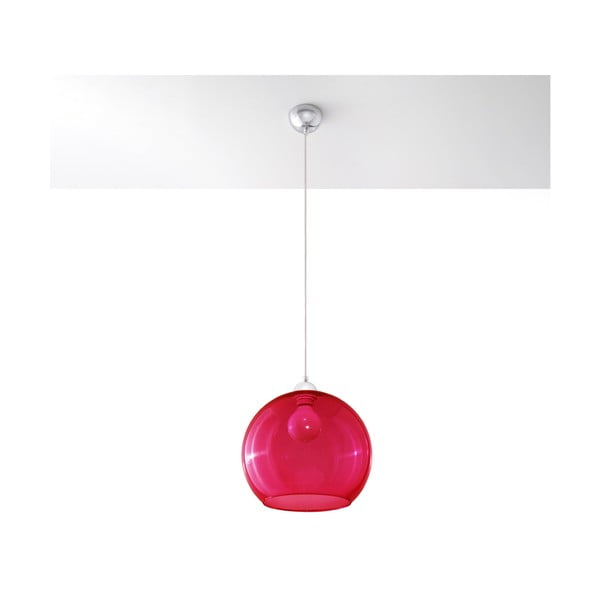 Lampada a sospensione rossa con paralume in vetro ø 30 cm Bilbao - Nice Lamps