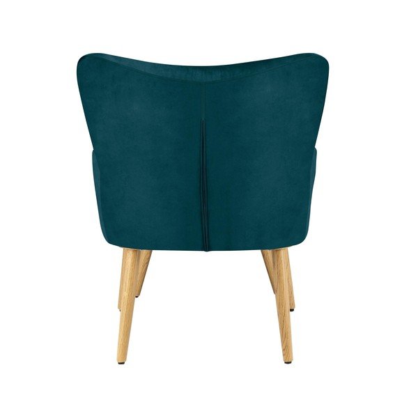 Poltrona in velluto verde e blu Coco - Støraa-image-2