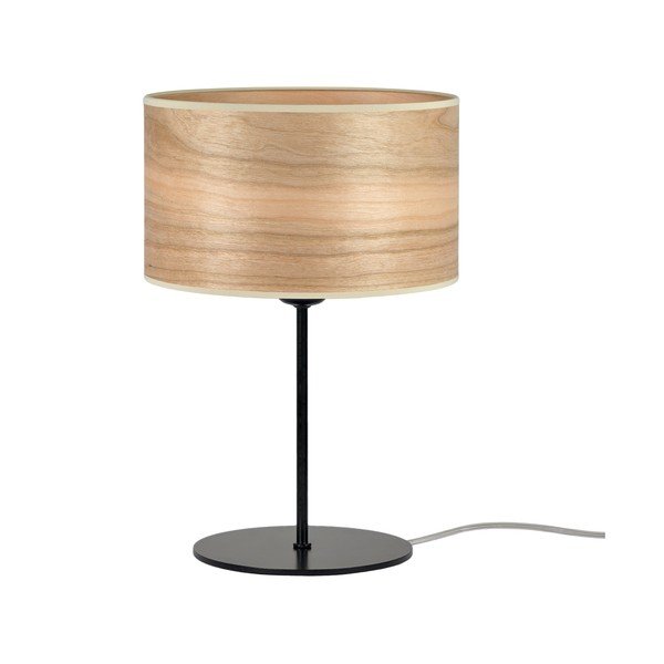Lampada da tavolo marrone chiaro in impiallacciatura naturale S, ⌀ 25 cm Tsuri - Sotto Luce