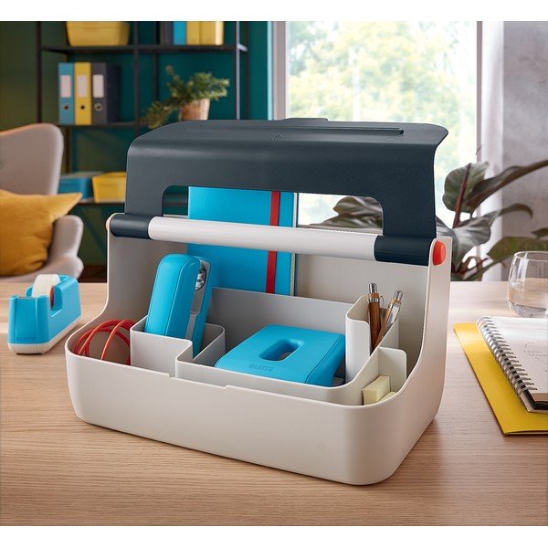 Scatola portatile grigia con organizzatore Cosy - Leitz-image-4