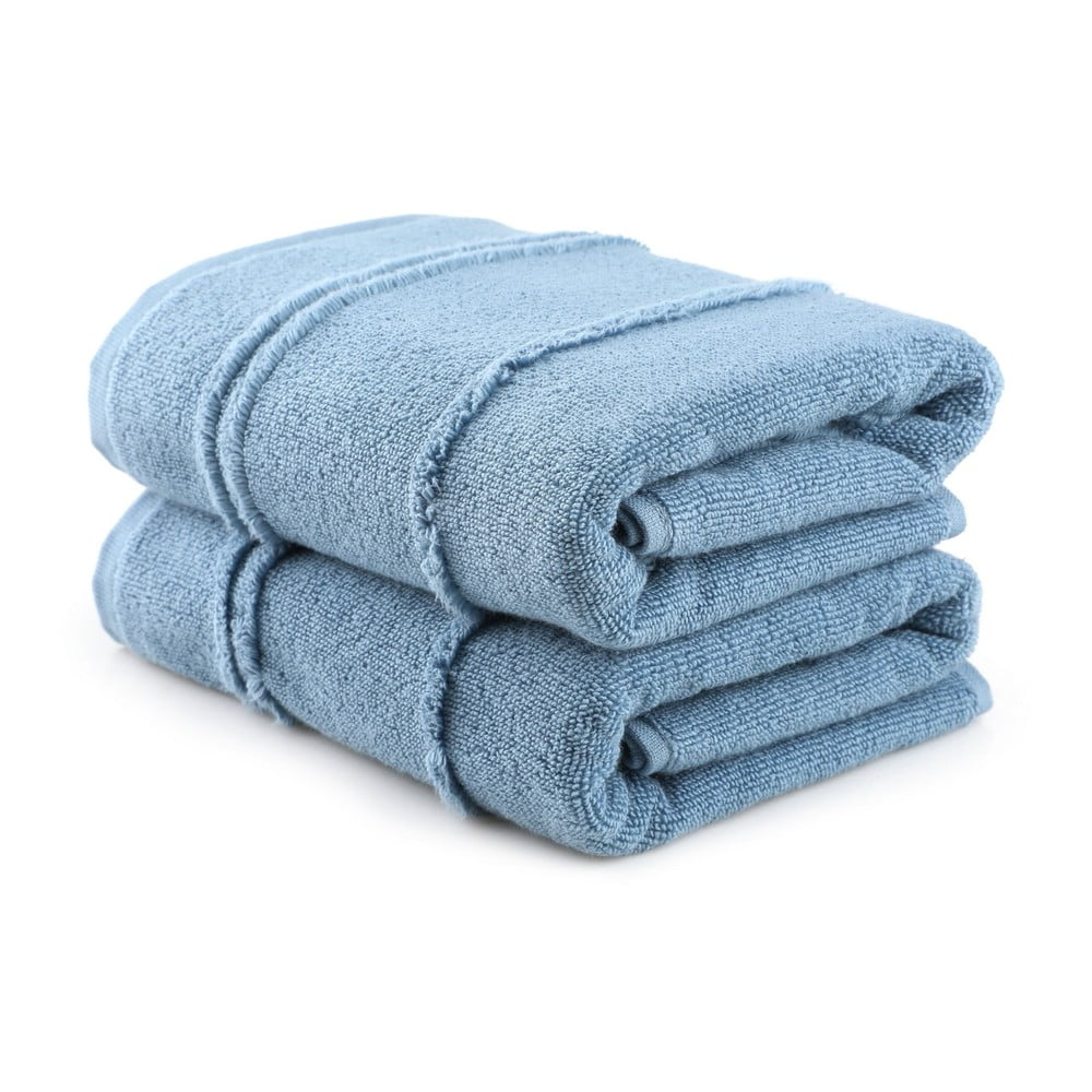 Set di asciugamani tipo terry blu 2 pz 50x90 cm Arden – Foutastic | Asciugamani per bagno