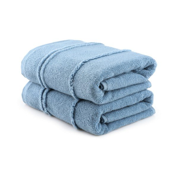 Set di asciugamani tipo terry blu 2 pz 50x90 cm Arden – Foutastic
