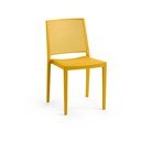 Sedia da giardino in plastica gialla Grid - Rojaplast