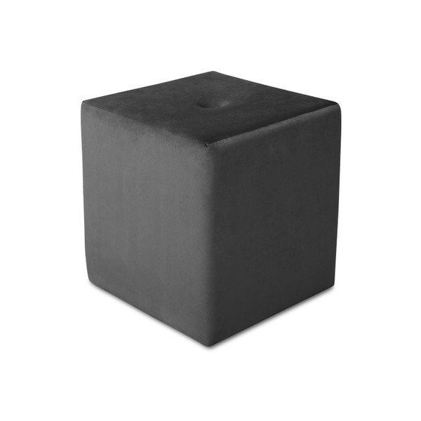 Pouf grigio scuro , 40 x 45 cm Margaret - Mazzini Sofas-image-3