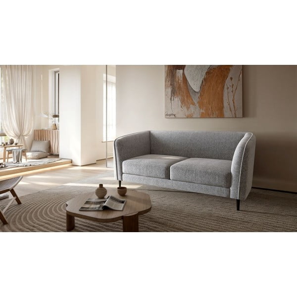 Divano in grigio chiaro 160 cm Galbe – Ghado-image-1