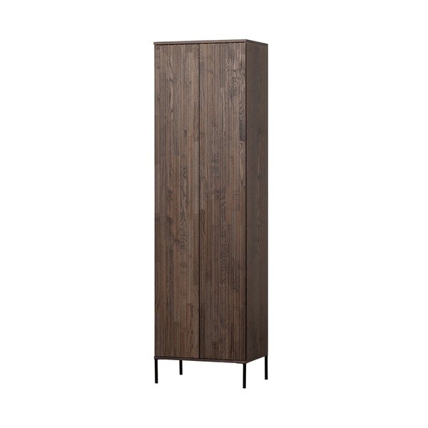 Armadietto marrone con effetto frassino 60x210x42 cm Gravure – WOOOD-image-2